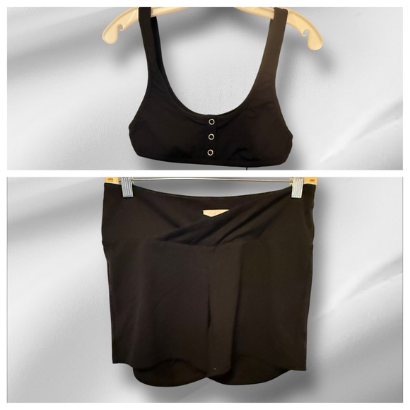 Chaser Pants - Chaser 2 Piece Black Workout Shorts and Top nwt‎